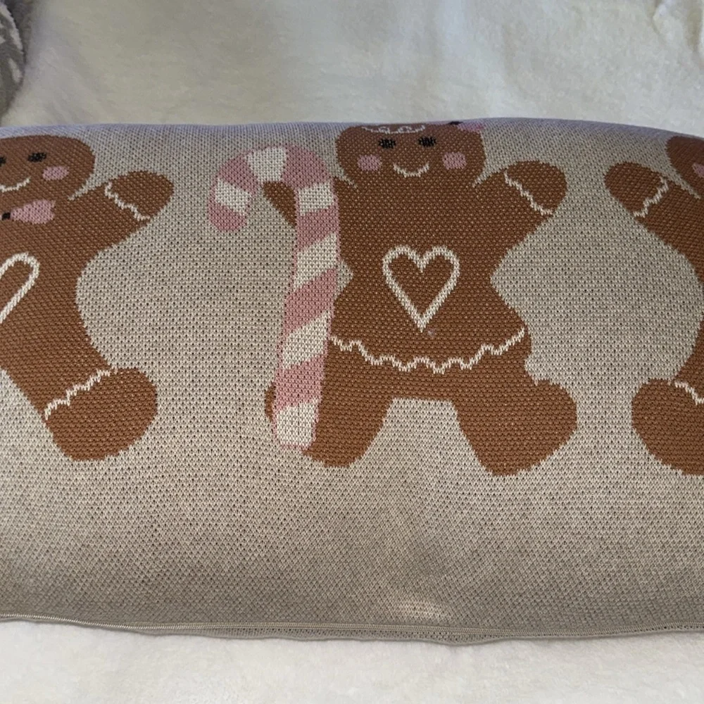 Cupcakes and Cashmere Christmas Gingerbread Man Pillow Large 23
